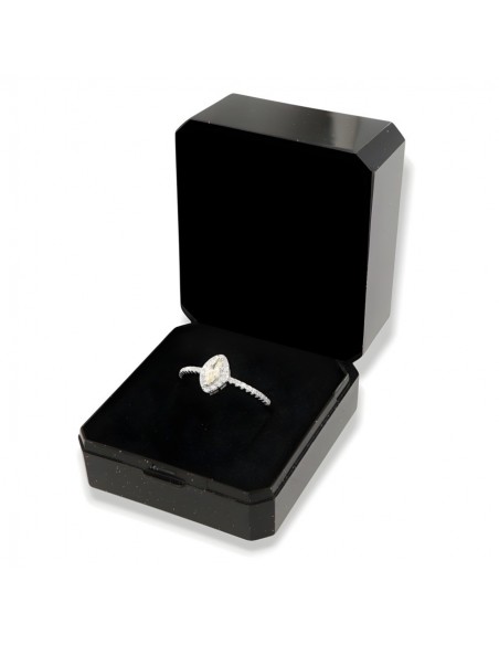 Anello Argento Rodiato Principessa Facny Ovale [7656cb69]