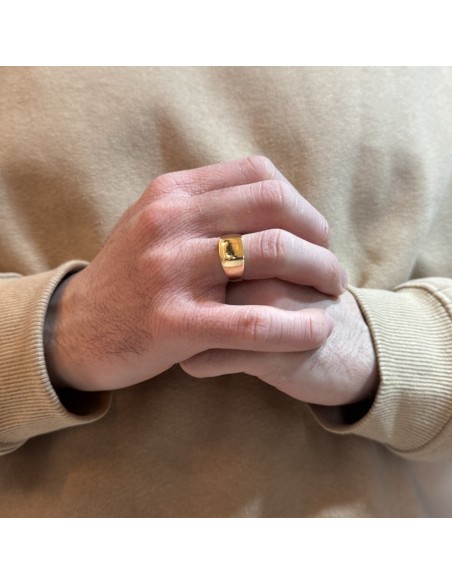 Anello Oro Giallo Chevalier Scudo Liscio [401e67b9]