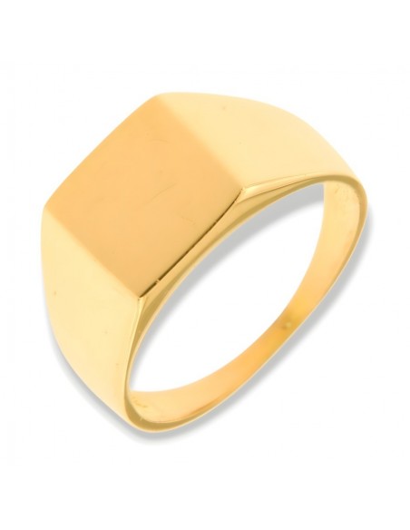 Anello Oro Giallo Chevalier Scudo Liscio [f703a6bd]