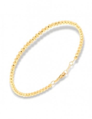Bracciale Oro Giallo Sfere Sfaccettate 3MM [19c1528f]