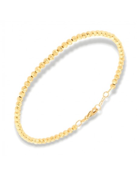 Bracciale Oro Giallo Sfere Sfaccettate 3MM [19c1528f]
