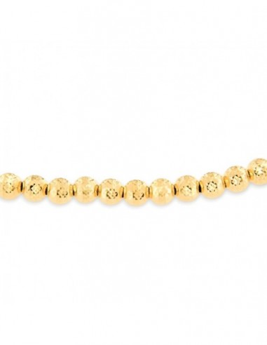 Bracciale Oro Giallo Sfere Sfaccettate 3MM [656fae45]