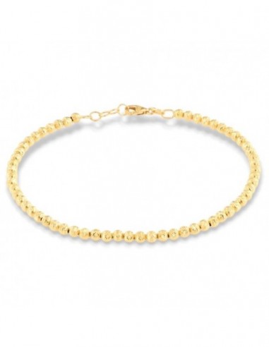 Bracciale Oro Giallo Sfere Sfaccettate 3MM [603fe95b]