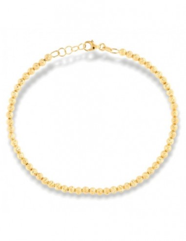Bracciale Oro Giallo Sfere Sfaccettate 3MM [d722285f]