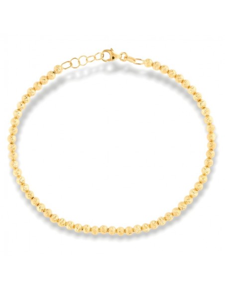Bracciale Oro Giallo Sfere Sfaccettate 3MM [d722285f]