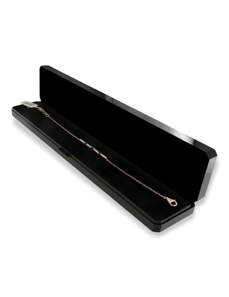 Bracciale Argento Rosato Catena Tennis Zirconi Neri Bianchi [c50b97d6]