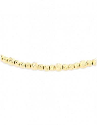 Bracciale Argento Dorato Sfere Rigate 3MM [3de7693b]