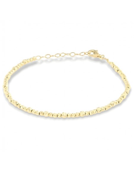 Bracciale Argento Dorato Sfere Rigate 3MM [38b72e25]