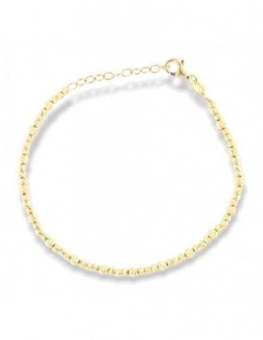 Bracciale Argento Dorato Sfere Rigate 3MM [8faaef21]