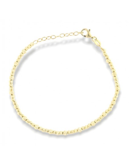 Bracciale Argento Dorato Sfere Rigate 3MM [8faaef21]