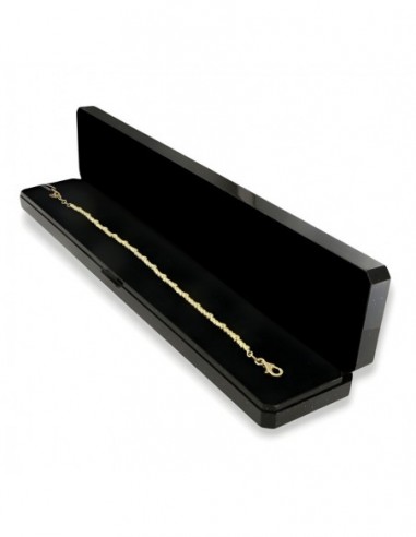 Bracciale Argento Dorato Sfere Rigate 3MM [568cac2c]