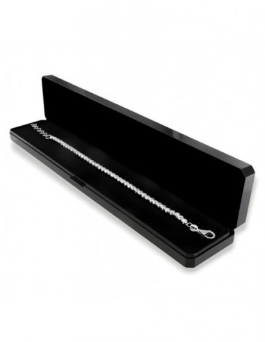 Bracciale Argento Rodiato Sfere Rigate 4MM [44677f28]