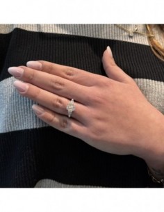 Anello Argento Rodiato Principesco Zirconi Bianchi [b285d25d] 2