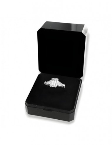 Anello Argento Rodiato Principesco Zirconi Bianchi [9f486408]