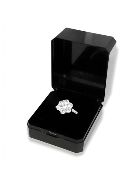 Anello Argento Rodiato Magic Fiore Zirconi Bianchi [6ae4a96e]