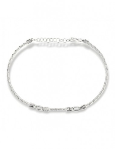 Bracciale Argento Rodiato Rigido Oro Giallo [06544dd1]