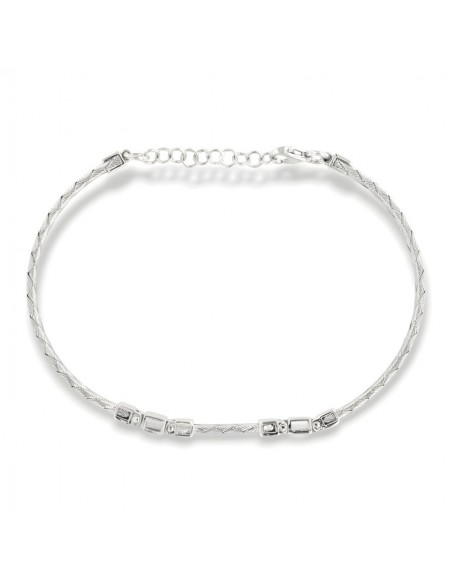 Bracciale Argento Rodiato Rigido Oro Giallo [06544dd1]