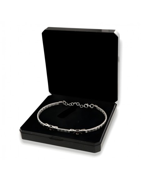 Bracciale Argento Rodiato Rigido Oro Giallo [df720edc]