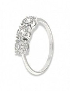 Anello Oro Bianco Trilogy Magic Zirconi Bianchi [4577cae6]