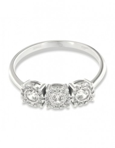 Anello Oro Bianco Trilogy Magic Zirconi Bianchi [cc0a96de]