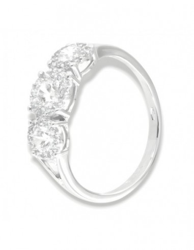 Anello Oro Bianco Trilogy Zirconi Bianchi [ac68a5d4]