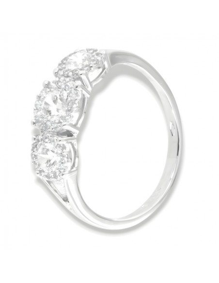 Anello Oro Bianco Trilogy Zirconi Bianchi [ac68a5d4]