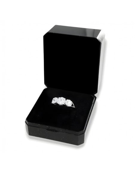 Anello Oro Bianco Trilogy Zirconi Bianchi [754ee6d9]