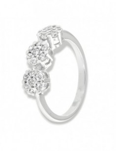 Anello Oro Bianco Trilogy Zirconi Bianchi [9c5189eb]