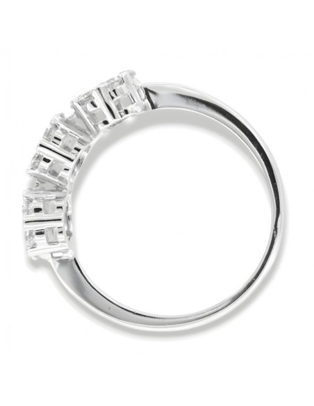 Anello Oro Bianco Trilogy Zirconi Bianchi [9cd9bcd1]