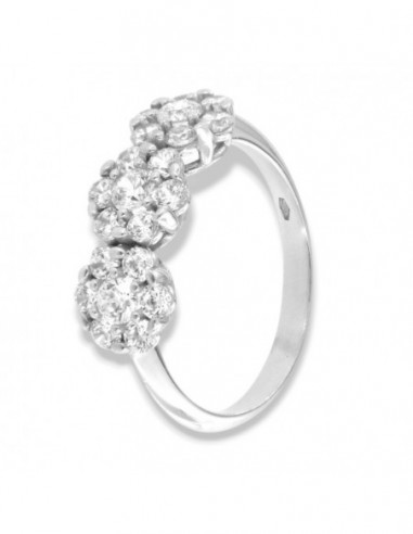 Anello Oro Bianco Trilogy Magic Zirconi Bianchi [aacc6373]