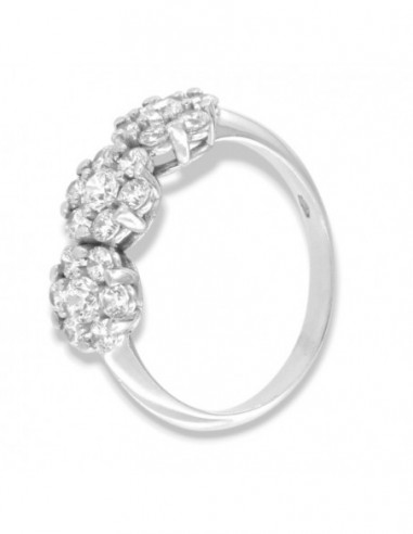 Anello Oro Bianco Trilogy Magic Zirconi Bianchi [5d34fdba]