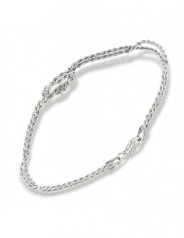 Bracciale Argento Rodiato Nodo Maglia Rope [5a5c6fd2]