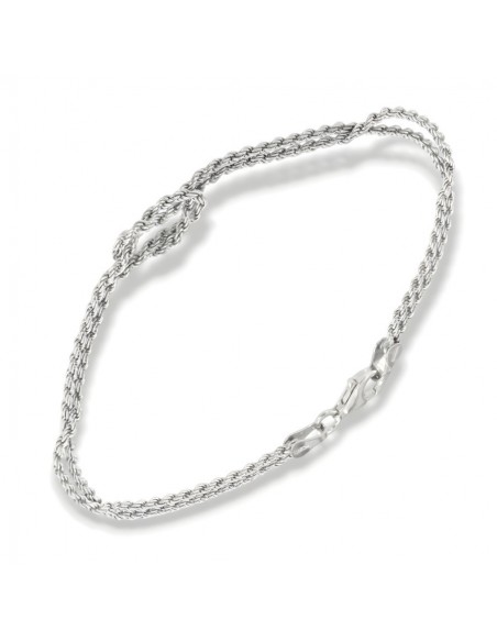 Bracciale Argento Rodiato Nodo Maglia Rope [5a5c6fd2]