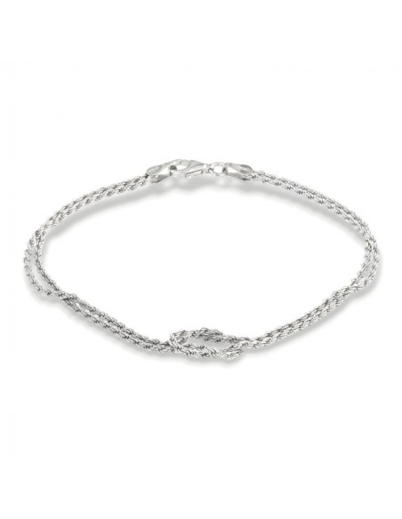 Bracciale Argento Rodiato Nodo Maglia Rope [5b80376f]