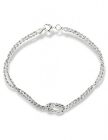 Bracciale Argento Rodiato Nodo Maglia Rope [ec9df66b]