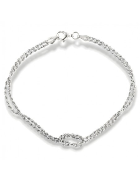 Bracciale Argento Rodiato Nodo Maglia Rope [ec9df66b]