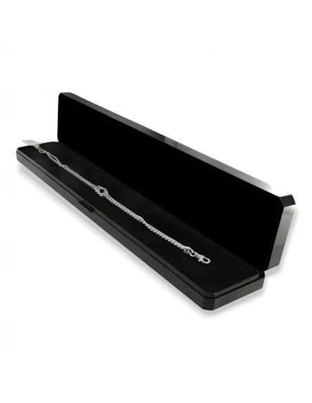 Bracciale Argento Rodiato Nodo Maglia Rope [35bbb566]