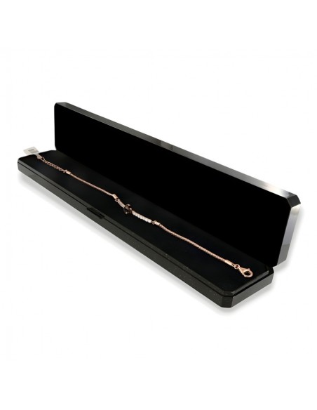 Bracciale Argento Rosato Popcorn Ancora Zirconi Bianchi [cd5e0466]