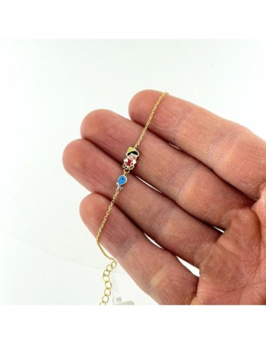 Bracciale Argento Dorato Neonato Marionetta [ffb0c042]