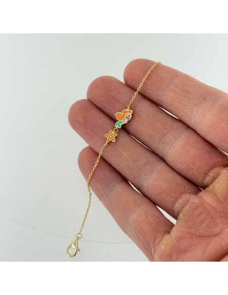 Bracciale Argento Dorato Neonato Sirenetta [781c1843]