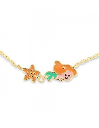 Bracciale Argento Dorato Neonato Sirenetta [cf01d947]