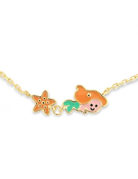 Bracciale Argento Dorato Neonato Sirenetta [cf01d947]