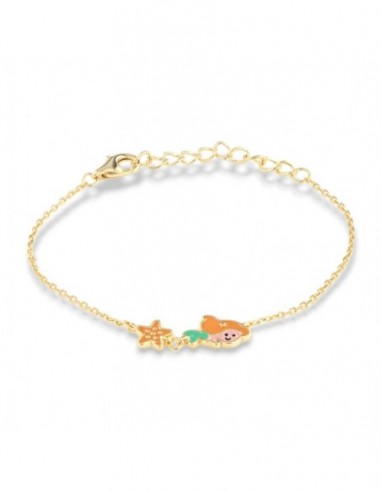 Bracciale Argento Dorato Neonato Sirenetta [ca519e59]