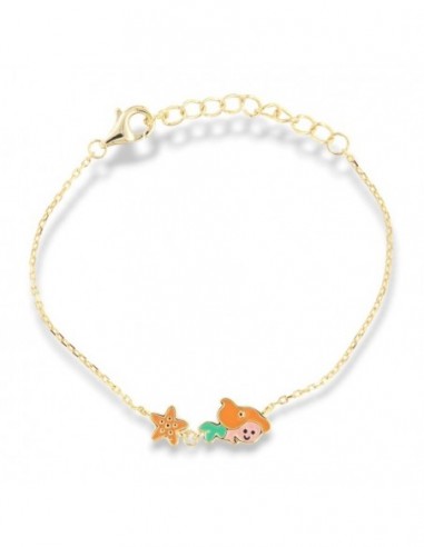 Bracciale Argento Dorato Neonato Sirenetta [7d4c5f5d]