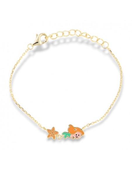 Bracciale Argento Dorato Neonato Sirenetta [7d4c5f5d]