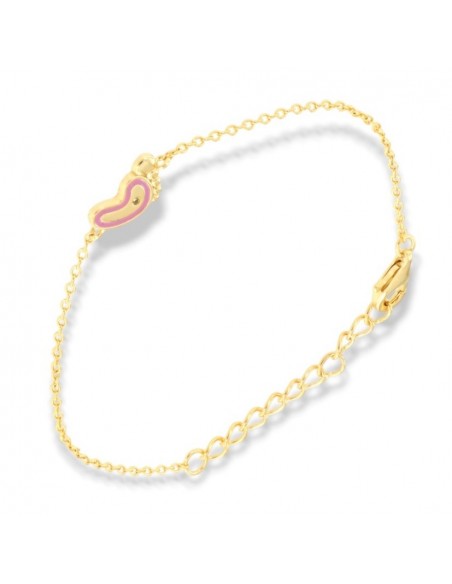 Bracciale Argento Dorato neonato Piede Rosa [3eafb74c]