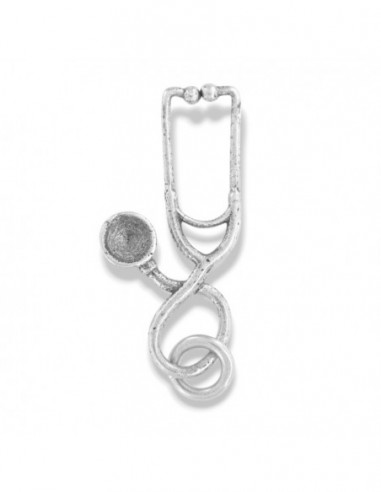 Ciondolo Argento Rodiato Stetoscopio [6c8deed2]