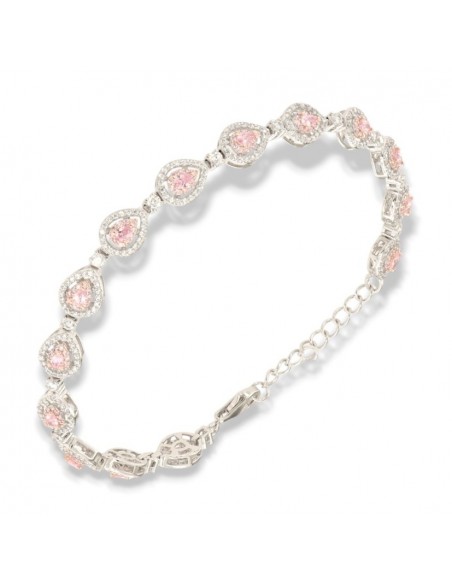 Bracciale Argento Rodiato Principessa Rosa Goccia [d06d262c]