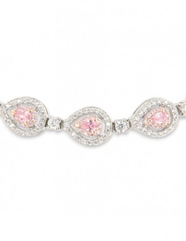 Bracciale Argento Rodiato Principessa Rosa Goccia [33b513ca]