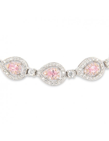 Bracciale Argento Rodiato Principessa Rosa Goccia [33b513ca]